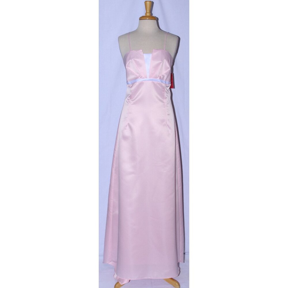 Juliet #1950 Satin Floor Length Bridesmaid Gown-Size 2X, 3X -PINK-NEW With Tags - Picture 1 of 6